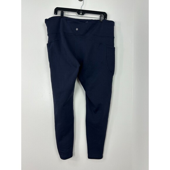 Athleta Altitude Stash High Rise Polartec Powerstretch Tights Navy Sz 2X 1079H4 - Picture 7 of 11